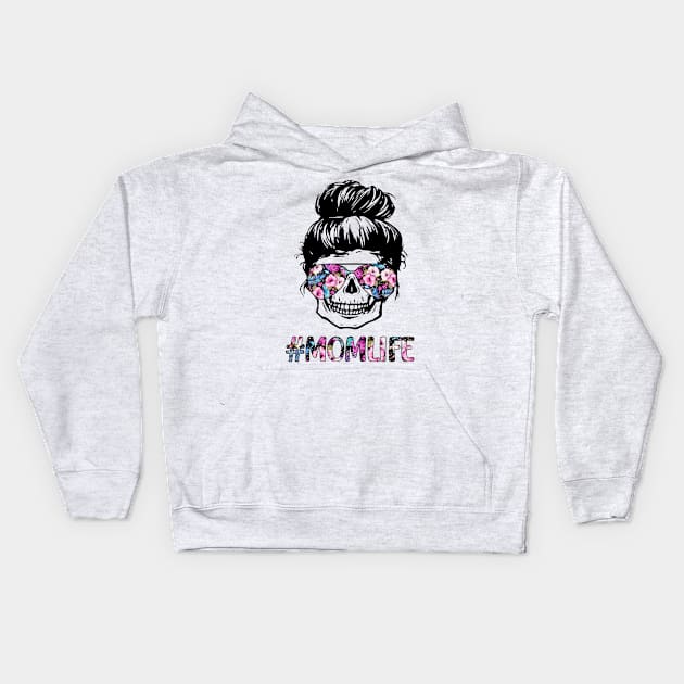 Mom life skull Kids Hoodie by SamiSam